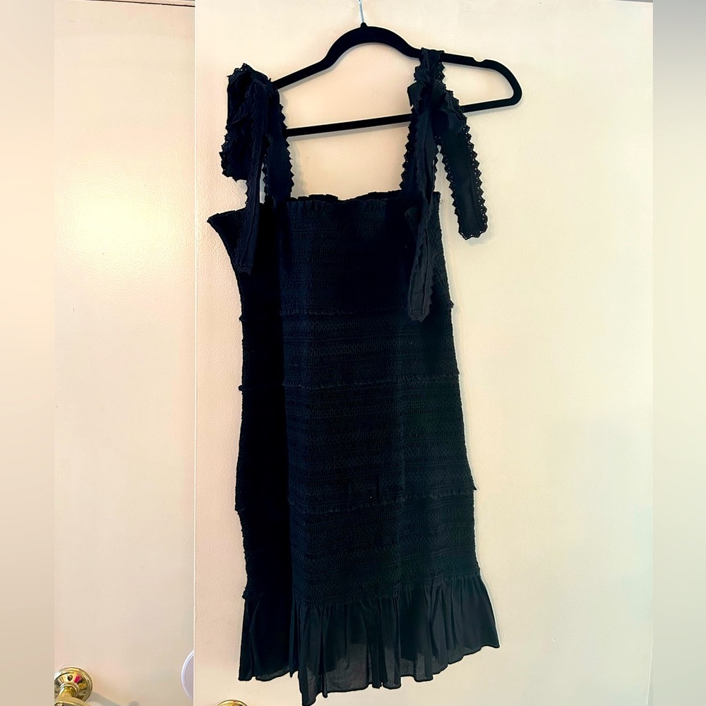 Black smocked dress!